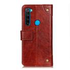 For Xiaomi Redmi Note 8 2021 Copper Buckle Nappa Texture Horizontal Flip Leather Case with Holder & Card Slots & Wallet(Brown) - 3