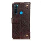 For Xiaomi Redmi Note 8 2021 Copper Buckle Nappa Texture Horizontal Flip Leather Case with Holder & Card Slots & Wallet(Coffee) - 3