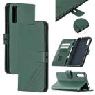 For Huawei P Smart S / Y8p Stitching Style 2-Color Cow Texture Horizontal Flip PU Leather Case with Holder & Card Slot & Lanyard(Green) - 1