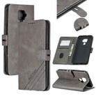 For Huawei Mate 30 Lite Stitching Style 2-Color Cow Texture Horizontal Flip PU Leather Case with Holder & Card Slot & Lanyard(Gray) - 1
