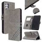 For Huawei P40 lite / nova 7i Stitching Style 2-Color Cow Texture Horizontal Flip PU Leather Case with Holder & Card Slot & Lanyard(Gray) - 1