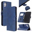 For Huawei P40 lite / nova 7i Stitching Style 2-Color Cow Texture Horizontal Flip PU Leather Case with Holder & Card Slot & Lanyard(Blue) - 1
