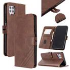 For Huawei P40 lite / nova 7i Stitching Style 2-Color Cow Texture Horizontal Flip PU Leather Case with Holder & Card Slot & Lanyard(Brown) - 1