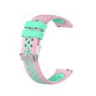 For Huawei Watch 3 / 3 Pro 22mm Two-color Silicone Watch Band(Pink Mint Green) - 1