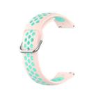 For Huawei Watch 3 / 3 Pro 22mm Sport Two-color Silicone Watch Band(Light Pink Mint Green) - 1