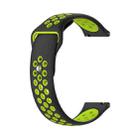 For Huawei Watch 3 / 3 Pro 22mm Two-color Silicone Watch Band(Black Lime Green) - 1