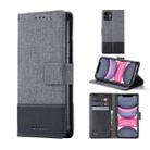 For iPhone 11 MUXMA MX102 Horizontal Flip Canvas Leather Case with Stand & Card Slot & Wallet Function(Black) - 1