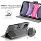 For iPhone 11 Pro Max MUXMA MX102 Horizontal Flip Canvas Leather Case with Stand & Card Slot & Wallet Function(Grey) - 4