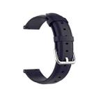 For Huawei Watch 3 / 3 Pro 22mm Round Tail Leather Watch Band(Navy Nlue) - 1