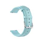 For Huawei Watch 3 / 3 Pro 22mm Round Tail Leather Watch Band(Light Blue) - 1