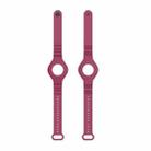 Armor Silicone Strap Watchband for Apple Airtag, Size: One Size(Wine Red) - 2