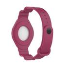 Armor Silicone Strap Watchband for Apple Airtag, Size: One Size(Wine Red) - 4