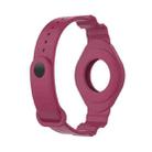 Armor Silicone Strap Watchband for Apple Airtag, Size: One Size(Wine Red) - 5