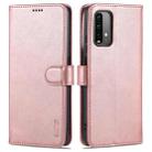 For Xiaomi Poco M3 AZNS Skin Feel Calf Texture Horizontal Flip Leather Case with Card Slots & Holder & Wallet(Rose Gold) - 1