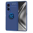 For Honor 50 SE Metal Ring Holder 360 Degree Rotating TPU Case(Blue+Blue) - 1