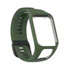 For Tomtom 4 Silicone Watch Band(Dark Green) - 1