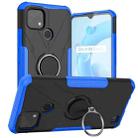 For OPPO Realme C20 / C21 Armor Bear Shockproof PC + TPU Protective Case with Ring Holder(Blue) - 1