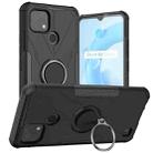 For OPPO Realme C20 / C21 Armor Bear Shockproof PC + TPU Protective Case with Ring Holder(Black) - 1