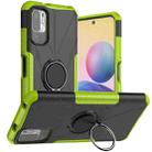 For Xiaomi Redmi Note 10 5G Armor Bear Shockproof PC + TPU Protective Case with Ring Holder(Green) - 1
