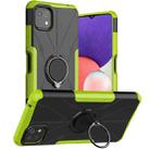 For Samsung Galaxy A22 5G Armor Bear Shockproof PC + TPU Protective Case with Ring Holder(Green) - 1