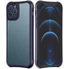 For iPhone 11 LESUDESIGN Series Frosted Acrylic Anti-fall Protective Case (Blue) - 1
