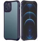 For iPhone 12 Pro Max LESUDESIGN Series Frosted Acrylic Anti-fall Protective Case(Blue) - 1