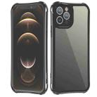 For iPhone 12 Pro LESUDESIGN Wolf Totem Series Transparent Acrylic Anti-fall Protective Case(Black) - 1