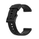 For Suunto 7 24mm Solid Color Silicone Watch Band(Black) - 1