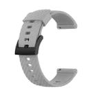 For Suunto 7 24mm Solid Color Silicone Watch Band(Grey) - 1