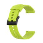 For Suunto 7 24mm Solid Color Silicone Watch Band(Lime Green) - 1