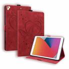 Love Butterfly Pattern Horizontal Flip Leather Case with Holder & Sleep / Wake-up Function For iPad 9.7 (2017) (2018) / Air 2 Pro(Red) - 1