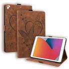 Love Butterfly Pattern Horizontal Flip Leather Case with Holder & Sleep / Wake-up Function For iPad 9.7 (2017) (2018) / Air 2 Pro(Brown) - 1