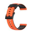 For Suunto 7 24mm Two-color Silicone Watch Band(Orange Black) - 1