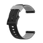 For Suunto 7 24mm Two-color Silicone Watch Band(Black Grey) - 1