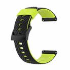 For Suunto 7 24mm Two-color Silicone Watch Band(Black Lime Green) - 1