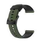For Suunto 7 24mm Two-color Silicone Watch Band(Army Green Black) - 1
