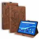 For Lenovo Tab M8(HD) / M8(FHD) TB-8505F Love Butterfly Pattern Horizontal Flip Leather Case with Holder(Brown) - 1