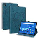 For Lenovo Tab M10 Plus TB-X606F TB-X606X Love Butterfly Pattern Horizontal Flip Leather Case with Holder(Blue) - 1
