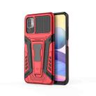 For Xiaomi Redmi Note 10 5G War Chariot Series Armor All-inclusive Shockproof PC + TPU Protective Case with Invisible Holder(Red) - 1