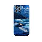 For iPhone 12 mini Oil Painting IMD Straight TPU Protective Case (Waves) - 1
