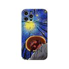 For iPhone 12 mini Oil Painting IMD Straight TPU Protective Case (Starry Sky) - 1