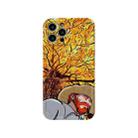 For iPhone 12 mini Oil Painting IMD Straight TPU Protective Case (Maple) - 1