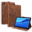 For Huawei MediaPad C5 / M5 10.1 Love Butterfly Pattern Horizontal Flip Leather Case with Holder(Brown) - 1