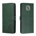 For Motorola Moto G Power 2021 Stitching Style 2-Color Cow Texture Horizontal Flip PU Leather Case with Holder & Card Slot & Lanyard(Green) - 1