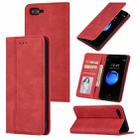 Skin Feel Pressure Line Magnetic Horizontal Flip Leather Case with Holder & Card Slot & Wallet & Photo Frame For iPhone 6 / 6s(Red) - 1