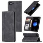 Skin Feel Pressure Line Magnetic Horizontal Flip Leather Case with Holder & Card Slot & Wallet & Photo Frame For iPhone 6 / 6s(Black) - 1