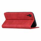 For iPhone XR Skin Feel Pressure Line Magnetic Horizontal Flip Leather Case with Holder & Card Slot & Wallet & Photo Frame(Red) - 3