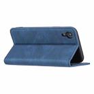 For iPhone XS Max Skin Feel Pressure Line Magnetic Horizontal Flip Leather Case with Holder & Card Slot & Wallet & Photo Frame(Blue) - 3
