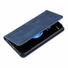 For iPhone XS Max Skin Feel Pressure Line Magnetic Horizontal Flip Leather Case with Holder & Card Slot & Wallet & Photo Frame(Blue) - 5