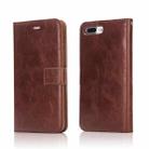 Crazy Horse Texture Detachable Magnetic Back Cover Horizontal Flip Leather Case with Holder & Card Slots & Photo Frame & Wallet For iPhone 8 Plus / 7 Plus(Brown) - 1